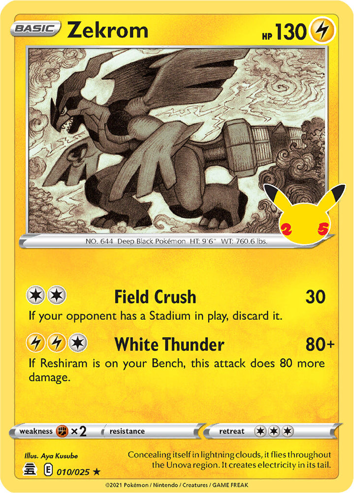 Pokemon | Zekrom (010/025) [Celebrations: 25th Anniversary] | The Nerd Merchant
