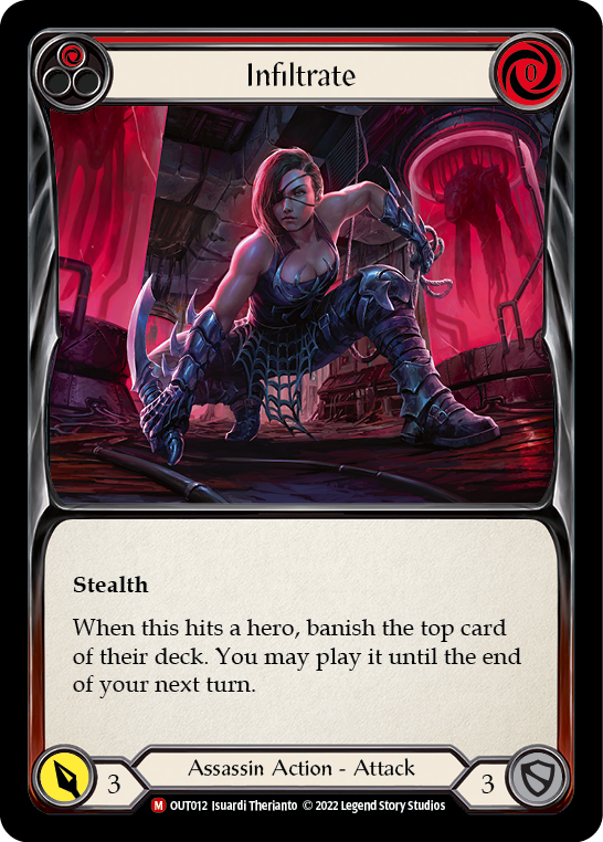 Flesh and Blood TCG | Infiltrate [OUT012] (Outsiders)  Rainbow Foil | The Nerd Merchant