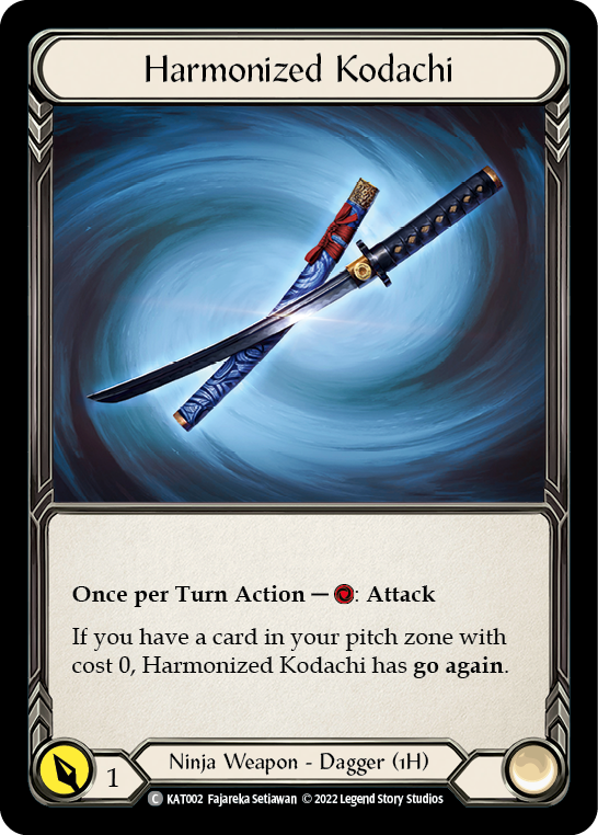 Flesh and Blood TCG | Harmonized Kodachi [KAT002] (Outsiders Katsu Blitz Deck) | The Nerd Merchant