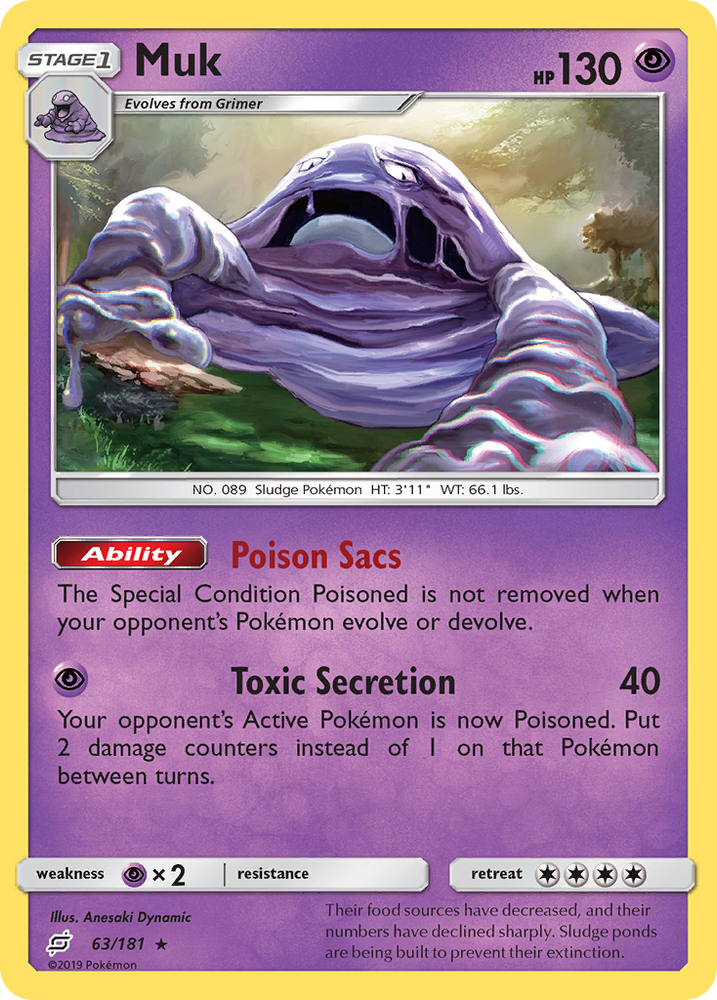 Pokemon | Muk (63/181) [Sun & Moon: Team Up] | The Nerd Merchant
