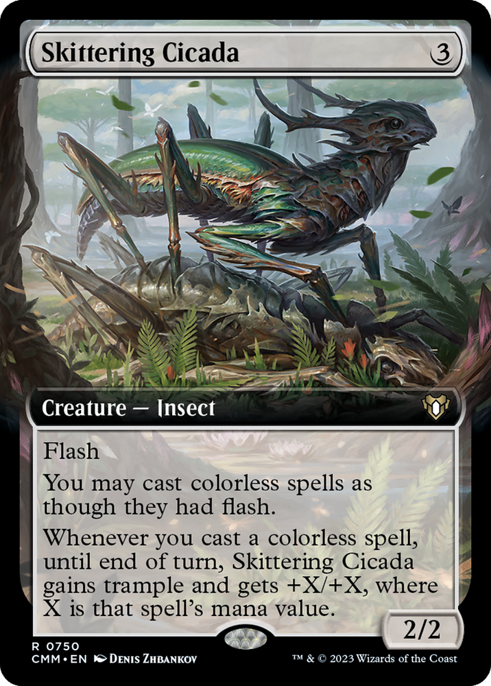 Magic | Skittering Cicada (Extended Art) [Commander Masters] | The Nerd Merchant