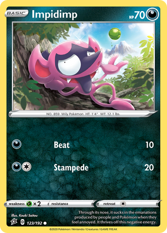 Pokemon | Impidimp (123/192) [Sword & Shield: Rebel Clash] | The Nerd Merchant