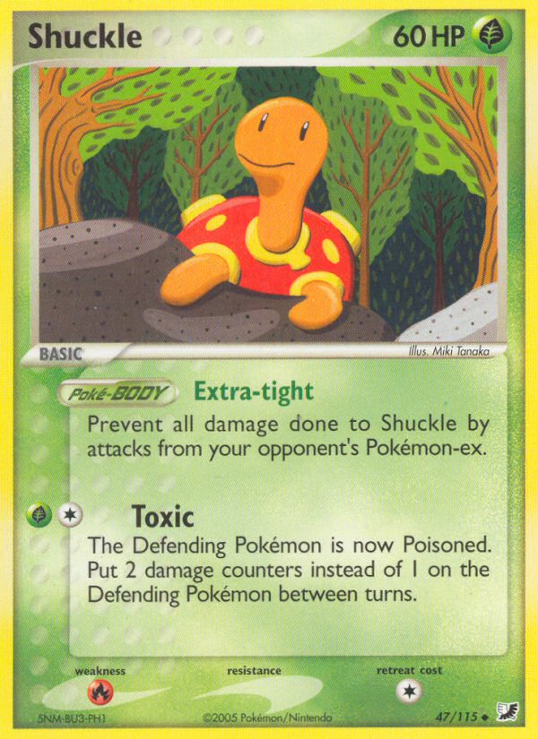 Pokemon | Shuckle (47/115) [EX: Unseen Forces] | The Nerd Merchant
