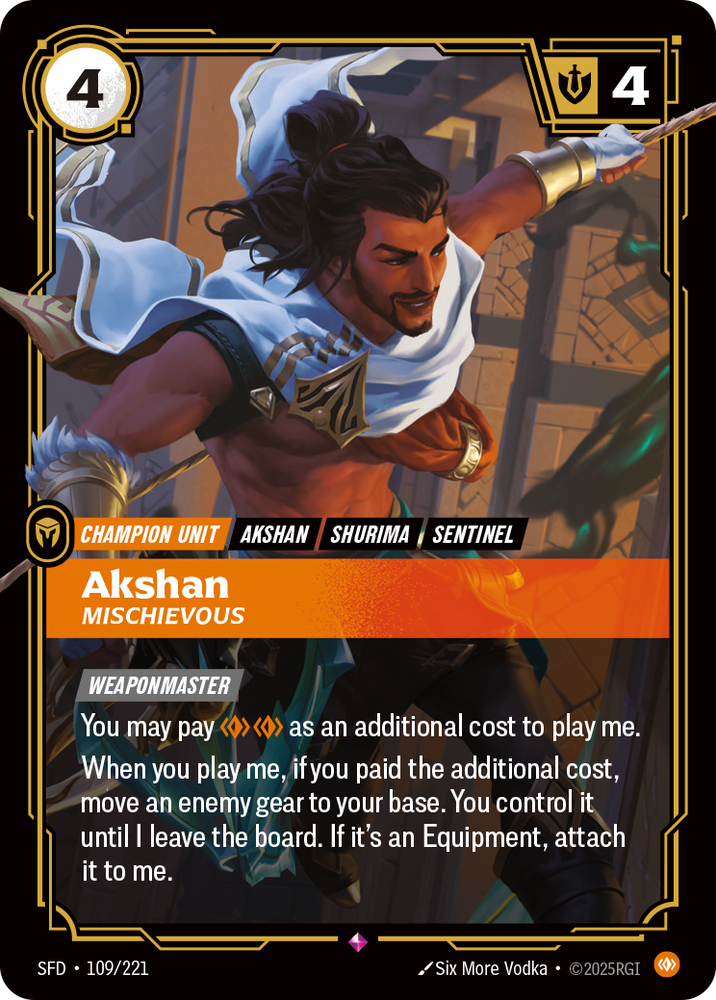 Akshan, Mischievous (Foil) - Spiritforged #109