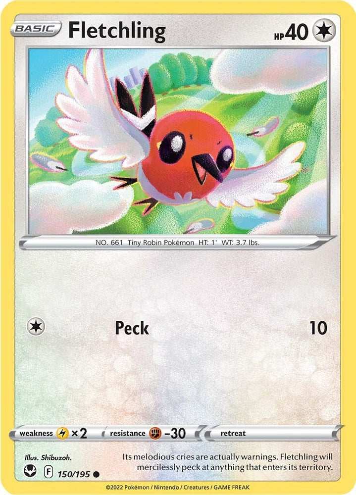 Pokemon | Fletchling (150/195) [Sword & Shield: Silver Tempest] | The Nerd Merchant