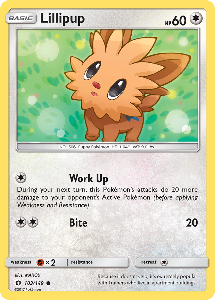 Pokemon | Lillipup (103/149) [Sun & Moon: Base Set] | The Nerd Merchant