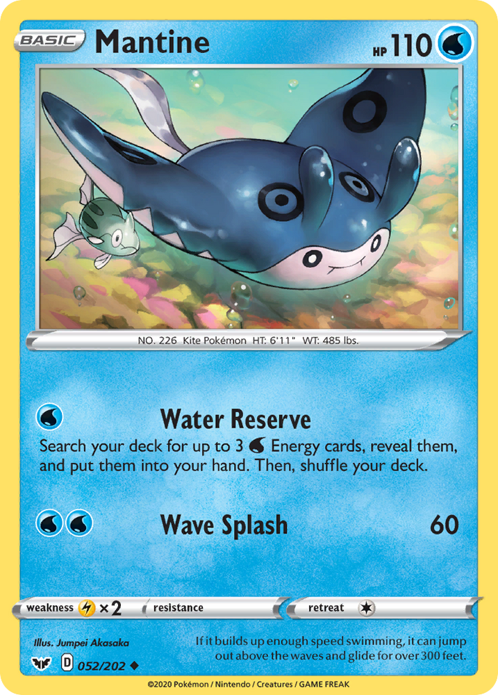 Pokemon | Mantine (052/202) [Sword & Shield: Base Set] | The Nerd Merchant