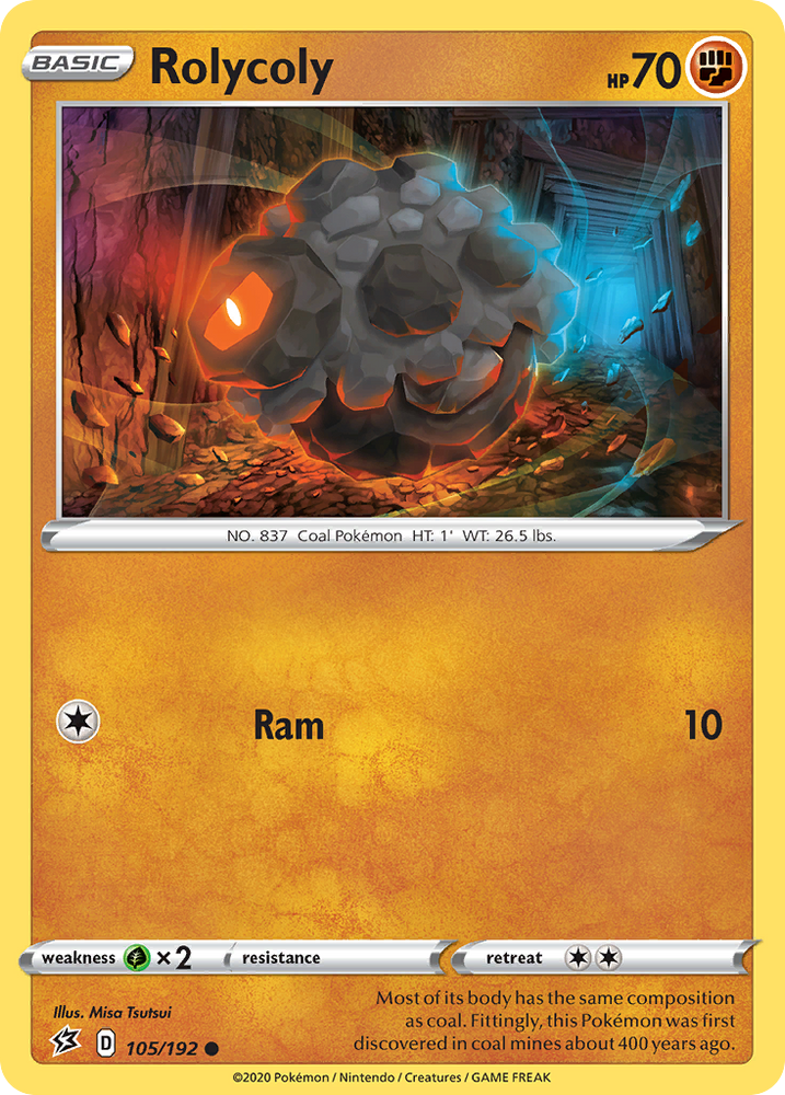 Pokemon | Rolycoly (105/192) [Sword & Shield: Rebel Clash] | The Nerd Merchant
