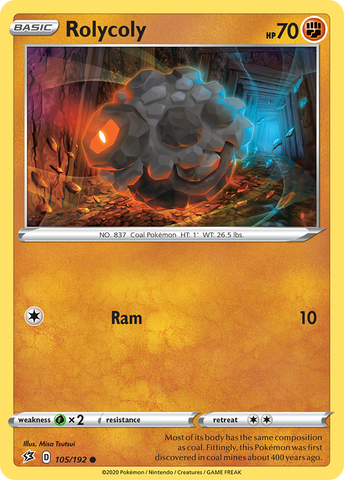 Pokemon | Rolycoly (105/192) [Sword & Shield: Rebel Clash] | The Nerd Merchant