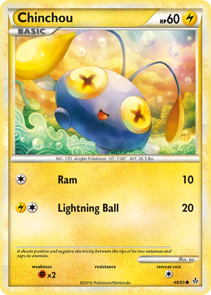 Pokemon | Chinchou (48/95) [HeartGold & SoulSilver: Unleashed] | The Nerd Merchant