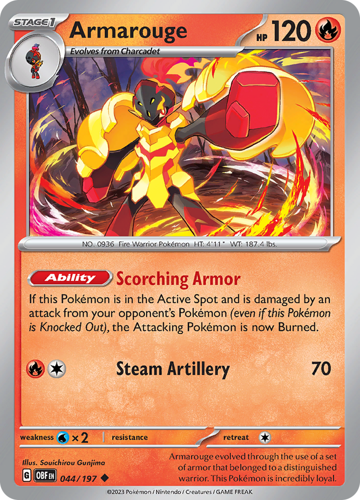 Pokemon | Armarouge (044/197) [Scarlet & Violet: Obsidian Flames] | The Nerd Merchant