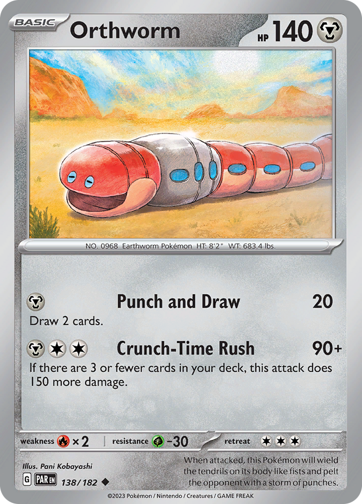 Pokemon | Orthworm (138/182) [Scarlet & Violet: Paradox Rift] | The Nerd Merchant
