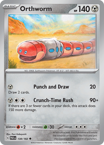 Pokemon | Orthworm (138/182) [Scarlet & Violet: Paradox Rift] | The Nerd Merchant