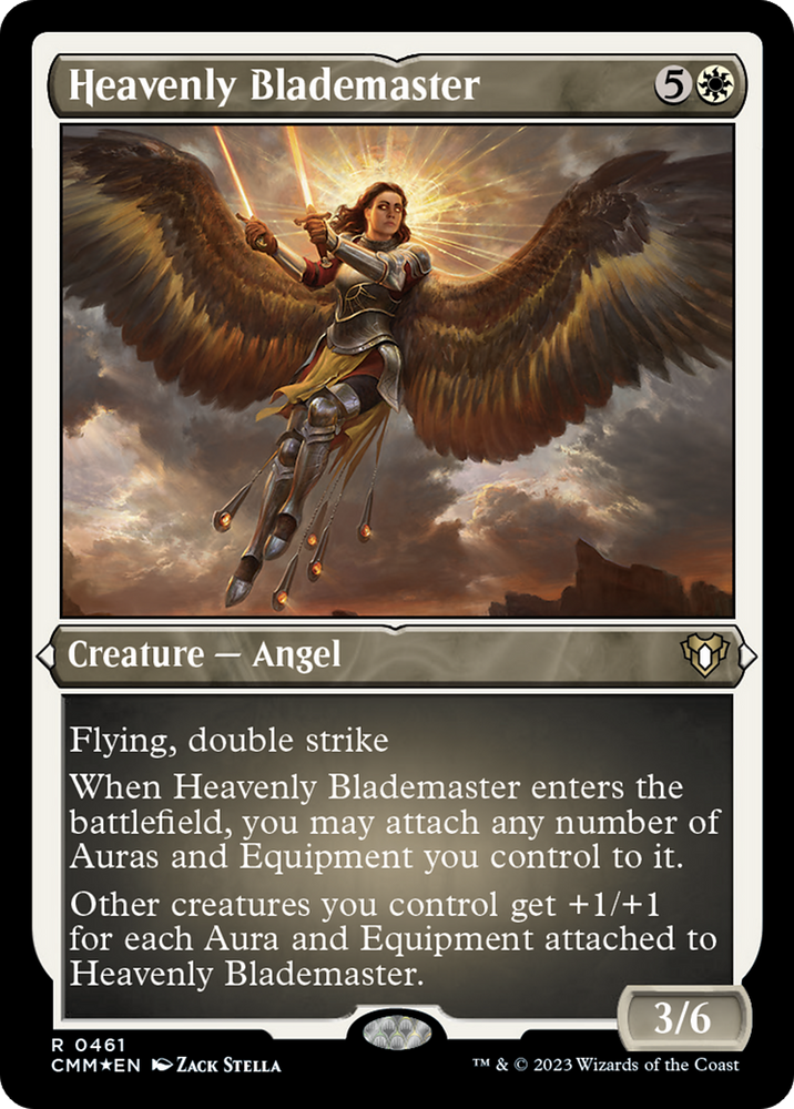 Magic | Heavenly Blademaster (Foil Etched) [Commander Masters] | The Nerd Merchant