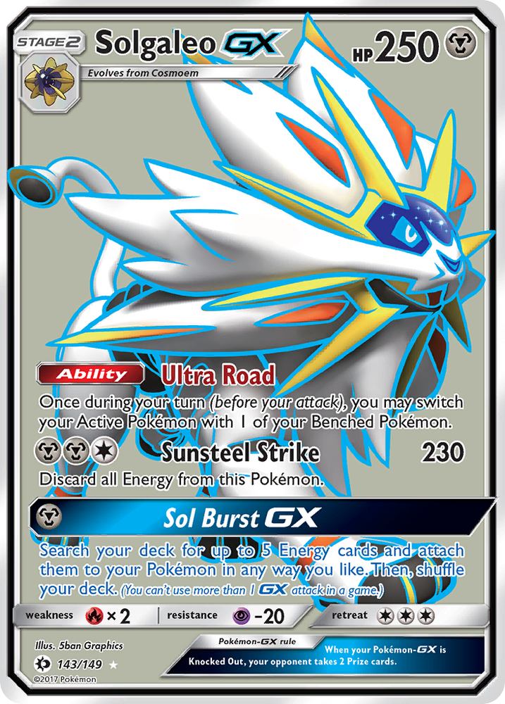 Pokemon | Solgaleo GX (143/149) [Sun & Moon: Base Set] | The Nerd Merchant