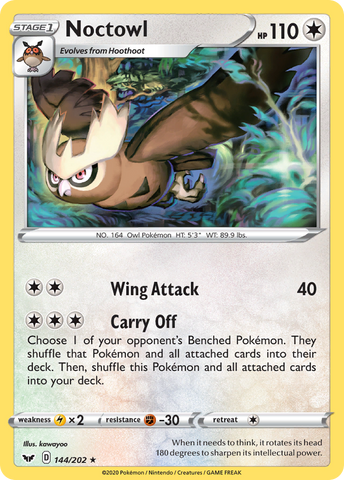 Pokemon | Noctowl (144/202) [Sword & Shield: Base Set] | The Nerd Merchant