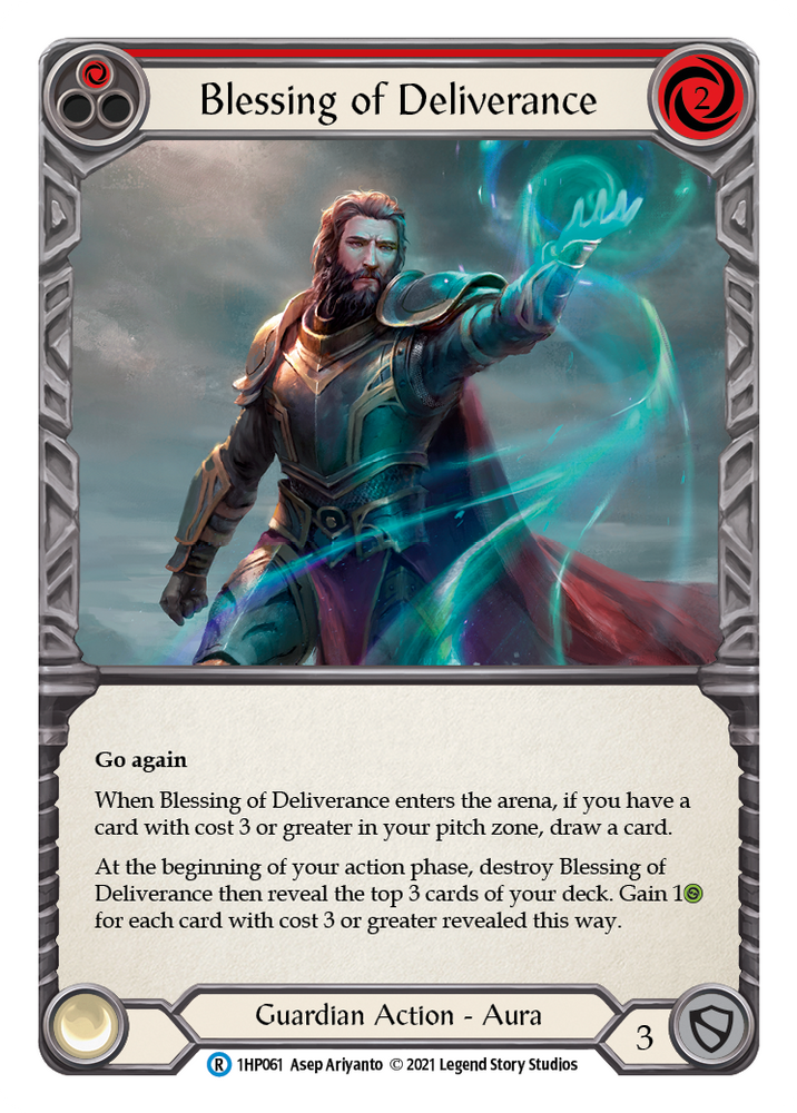 Flesh and Blood TCG | Blessing of Deliverance (Red) [1HP061] (History Pack 1) | The Nerd Merchant
