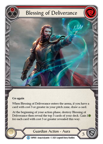 Flesh and Blood TCG | Blessing of Deliverance (Red) [1HP061] (History Pack 1) | The Nerd Merchant