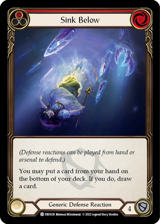 Flesh and Blood TCG | Sink Below [DRO028] (Uprising Dromai Blitz Deck) | The Nerd Merchant