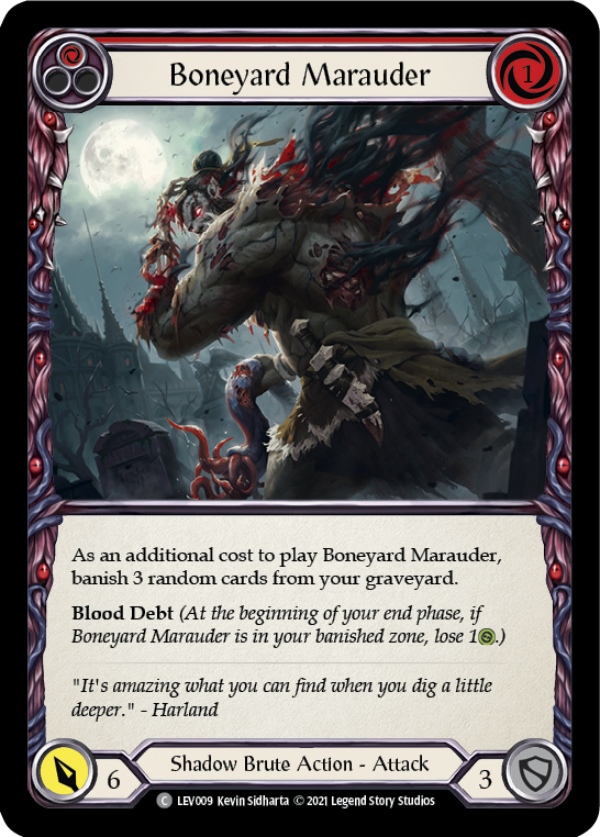 Flesh and Blood TCG | Boneyard Marauder (Red) [LEV009] (Monarch Levia Blitz Deck) | The Nerd Merchant