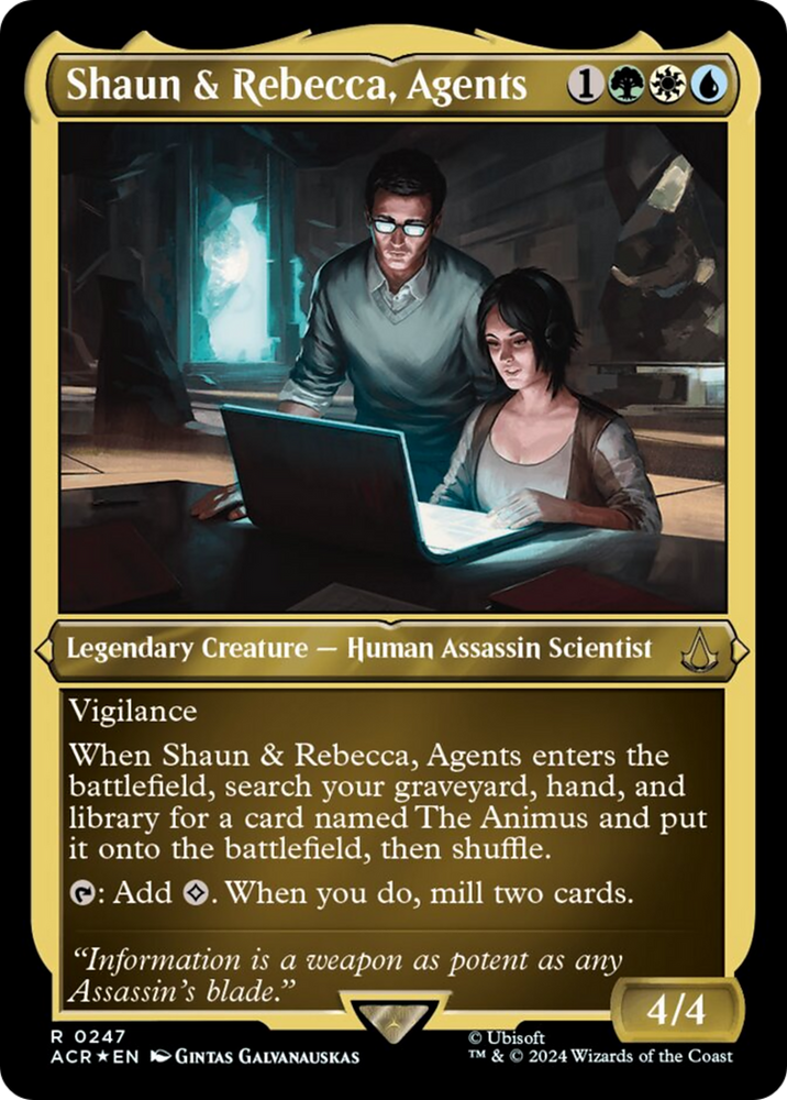 Magic | Shaun & Rebecca, Agents (Foil Etched) [Assassin's Creed] | The Nerd Merchant
