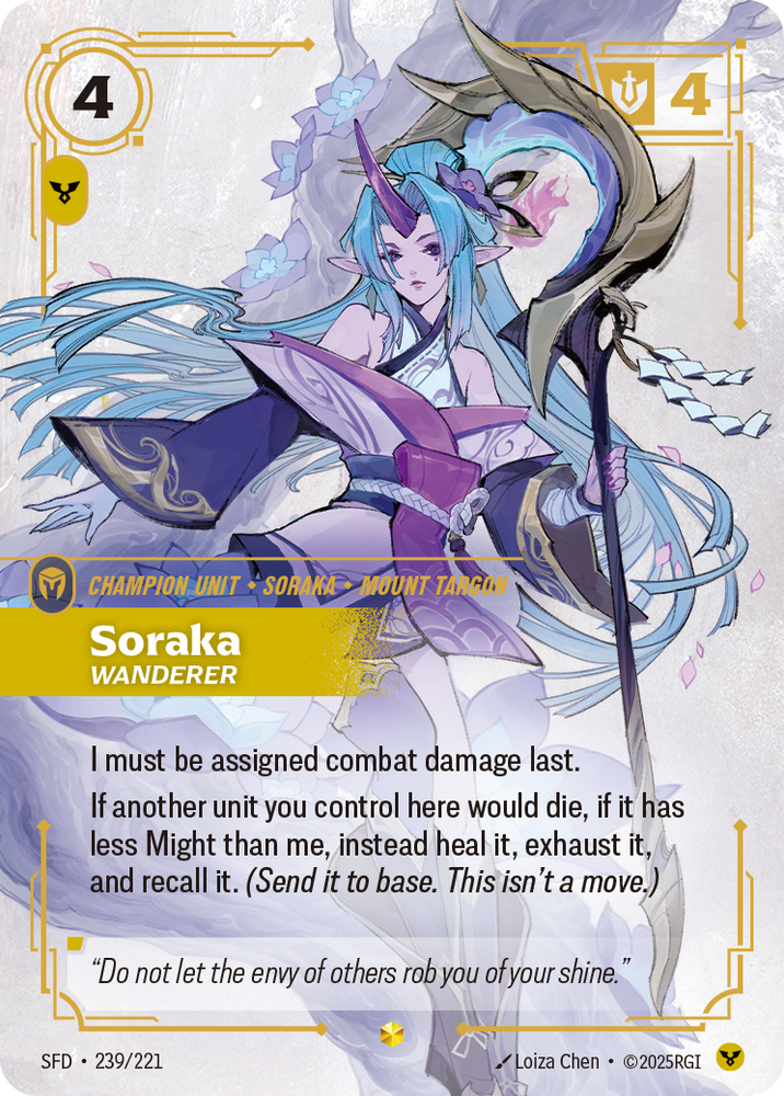 Soraka, Wanderer (Foil) - Spiritforged #239