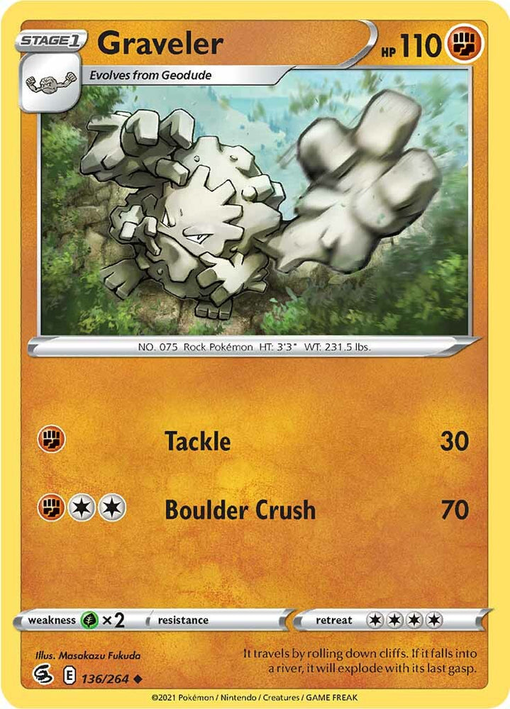 Pokemon | Graveler (136/264) [Sword & Shield: Fusion Strike] | The Nerd Merchant