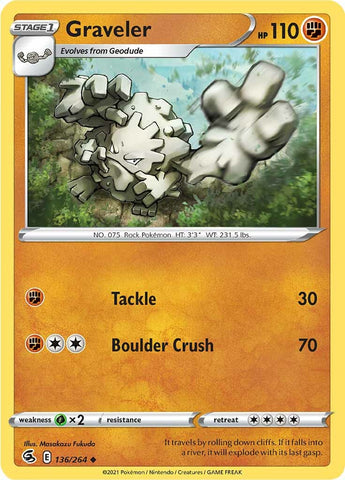 Pokemon | Graveler (136/264) [Sword & Shield: Fusion Strike] | The Nerd Merchant