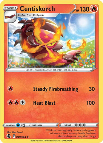 Pokemon | Centiskorch (049/264) [Sword & Shield: Fusion Strike] | The Nerd Merchant