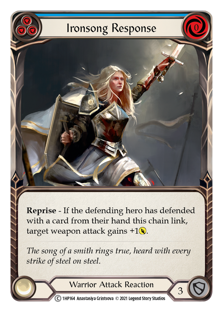 Flesh and Blood TCG | Ironsong Response (Blue) [1HP164] (History Pack 1) | The Nerd Merchant