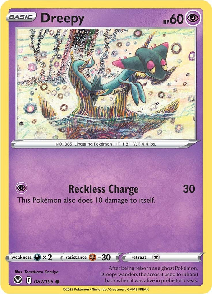 Pokemon | Dreepy (087/195) [Sword & Shield: Silver Tempest] | The Nerd Merchant