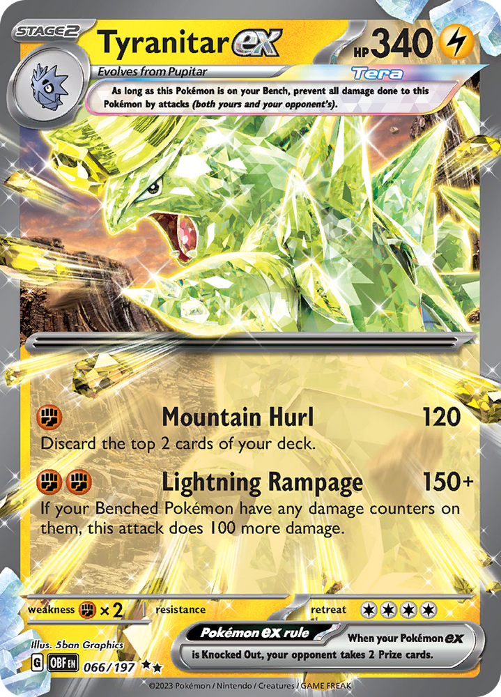 Pokemon | Tyranitar ex (066/197) [Scarlet & Violet: Obsidian Flames] | The Nerd Merchant