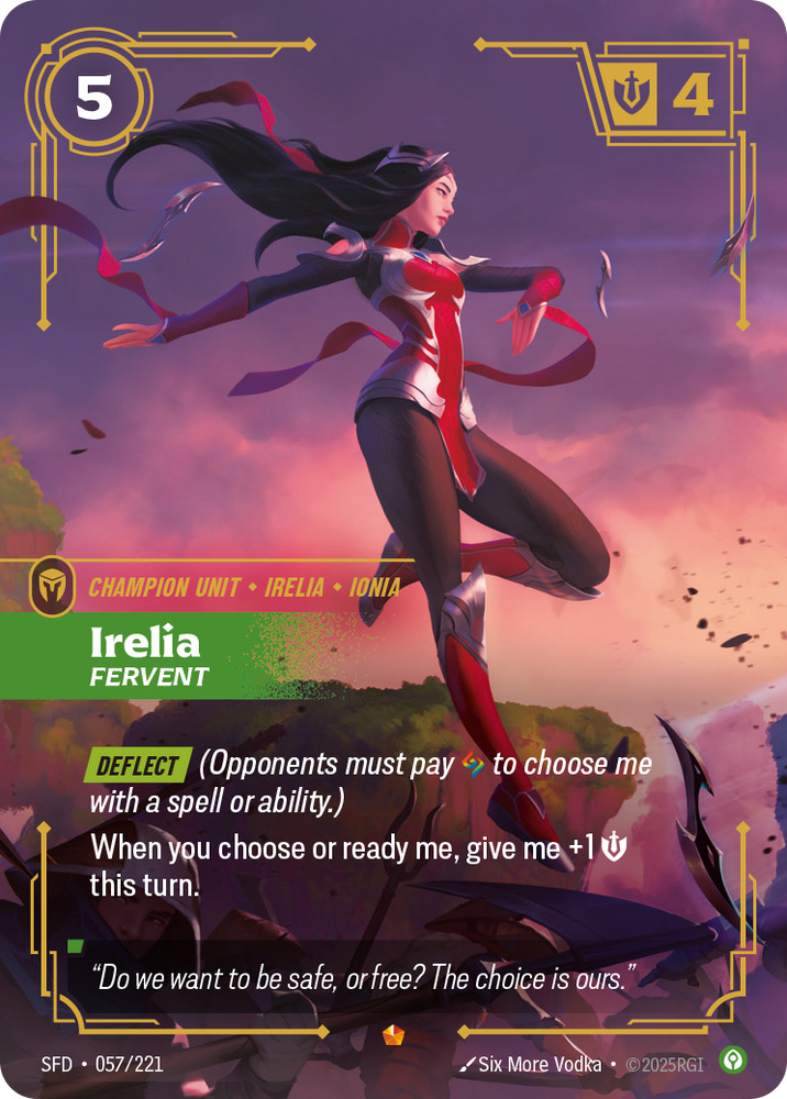 Irelia, Fervent (Foil) - Spiritforged #57