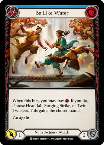 Flesh and Blood TCG | Be Like Water (Blue) [BEN021] (Outsiders Benji Blitz Deck) | The Nerd Merchant