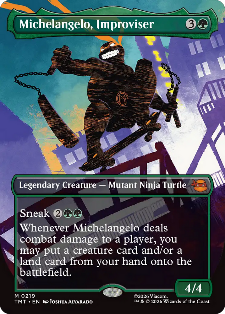Magic | Michelangelo, Improviser (Borderless) [Teenage Mutant Ninja Turtles] | The Nerd Merchant