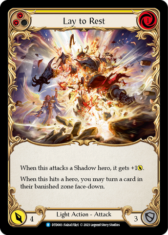 Flesh and Blood TCG | Lay to Rest (Yellow) [DTD083] (Dusk Till Dawn) | The Nerd Merchant
