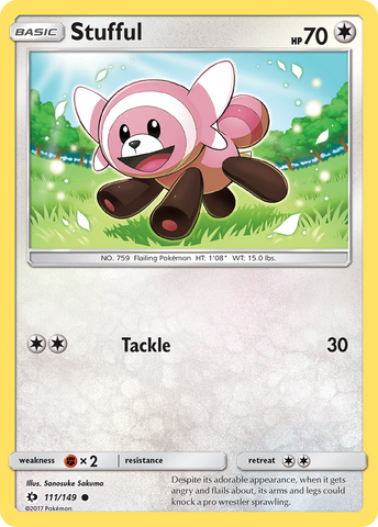 Pokemon | Stufful (111/149) [Sun & Moon: Base Set] | The Nerd Merchant