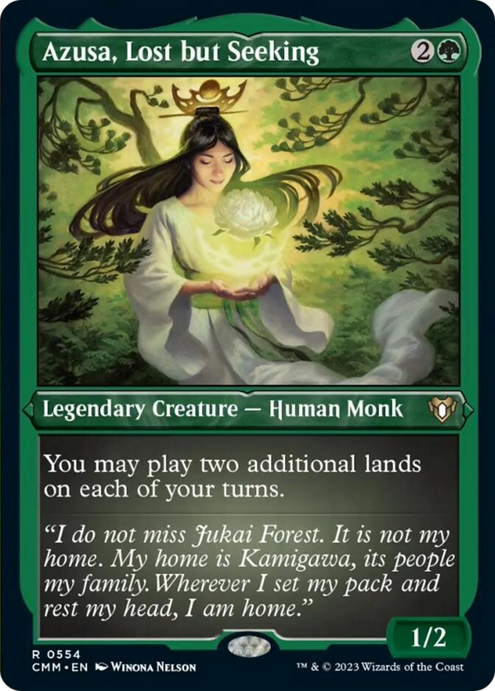 Magic | Azusa, Lost but Seeking (Foil Etched) [Commander Masters] | The Nerd Merchant