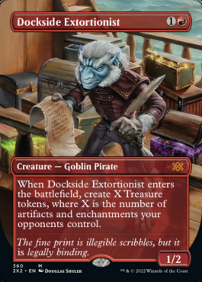 Magic | Dockside Extortionist (Borderless Alternate Art) [Double Masters 2022] | The Nerd Merchant