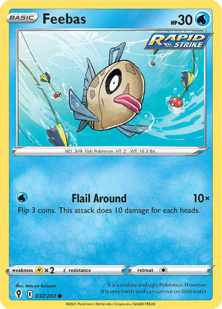 Pokemon | Feebas (037/203) [Sword & Shield: Evolving Skies] | The Nerd Merchant