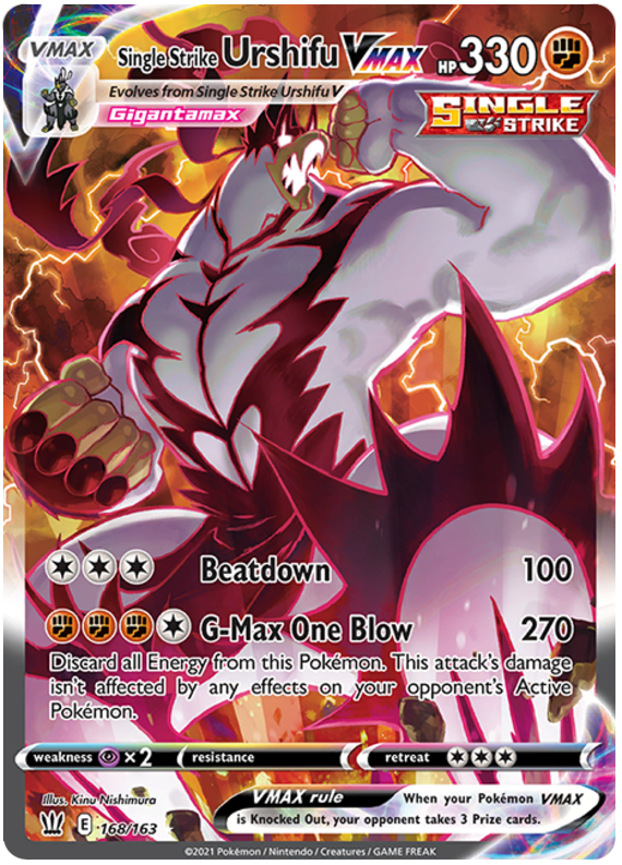 Pokemon | Single Strike Urshifu VMAX (168/163) [Sword & Shield: Battle Styles] | The Nerd Merchant