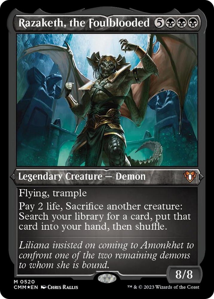Magic | Razaketh, the Foulblooded (Foil Etched) [Commander Masters] | The Nerd Merchant