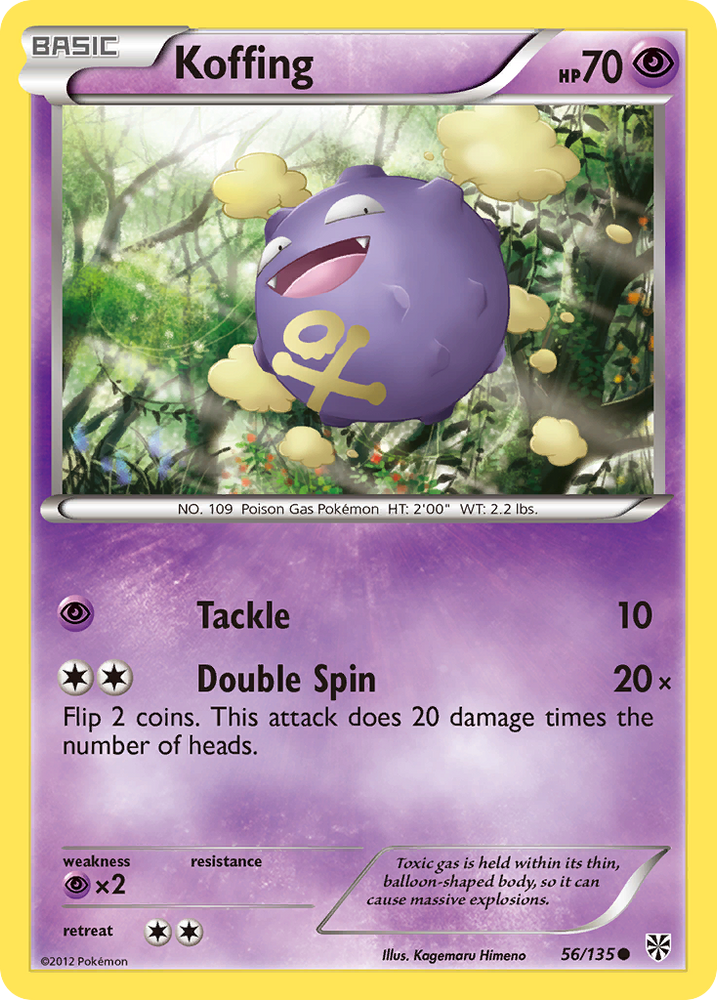 Pokemon | Koffing (56/135) [Black & White: Plasma Storm] | The Nerd Merchant