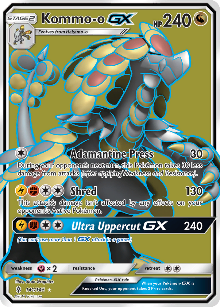 Pokemon | Kommo-o GX (141/145) [Sun & Moon: Guardians Rising] | The Nerd Merchant