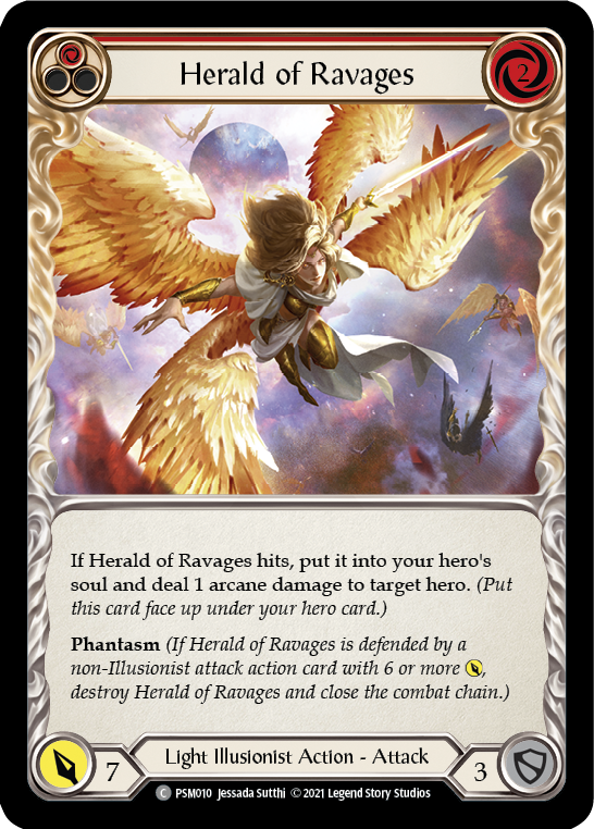 Flesh and Blood TCG | Herald of Ravages (Red) [PSM010] (Monarch Prism Blitz Deck) | The Nerd Merchant