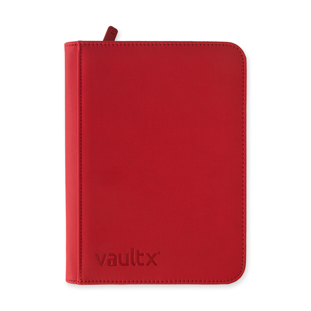 Vault X 4-Pocket Exo-Tec® Zip Binder (Fire Red)