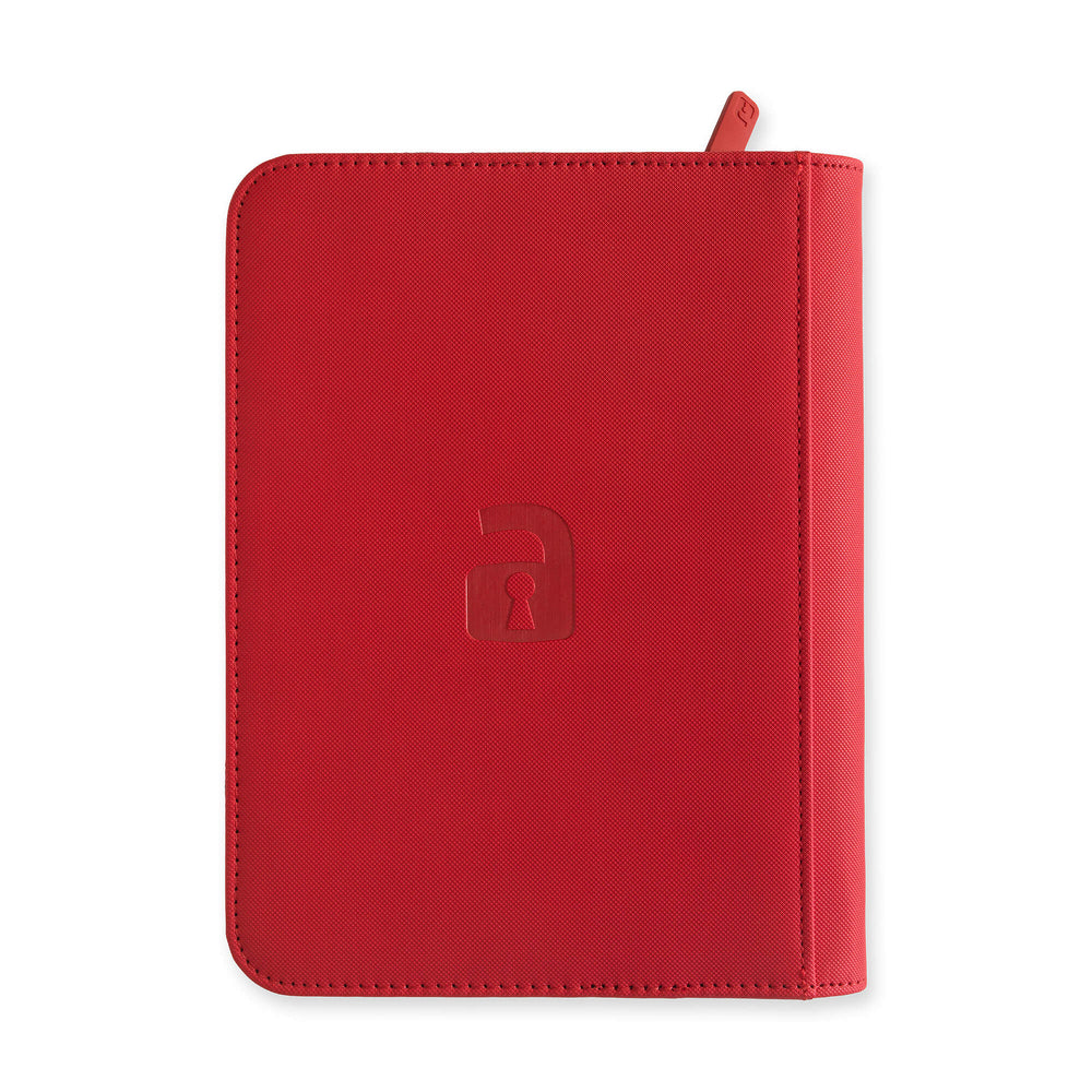 Vault X 4-Pocket Exo-Tec® Zip Binder (Fire Red)