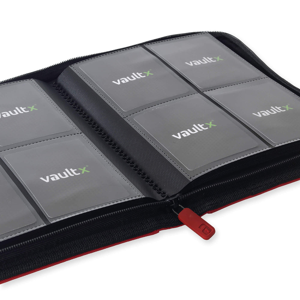 Vault X 4-Pocket Exo-Tec® Zip Binder (Fire Red)
