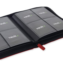 Vault X 4-Pocket Exo-Tec® Zip Binder (Fire Red)