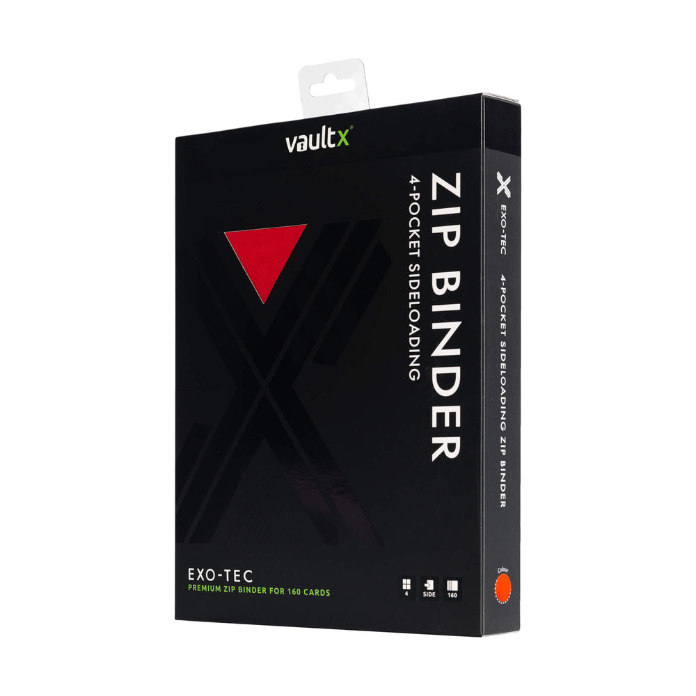 Vault X 4-Pocket Exo-Tec® Zip Binder (Fire Red)
